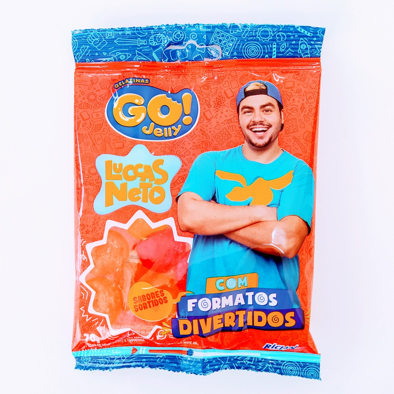 BALA GELATINA GO JELLY LUCCAS NETO 70G