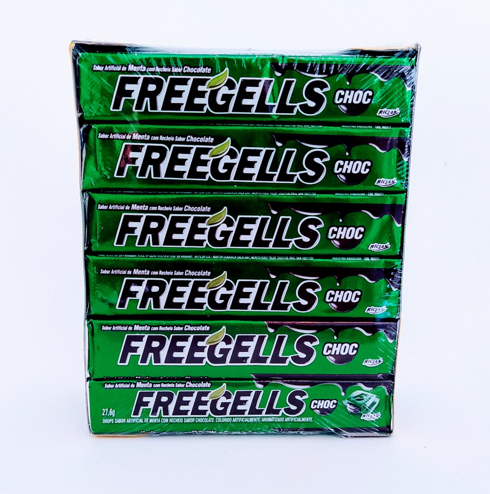 DROPS FREEGELLS PLAY MENTA RECHEIO SABOR CHOCOLATE