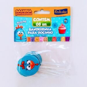 BANDEIRINHA PARA DOCINHOS GALINHA PINTADINHA 2018