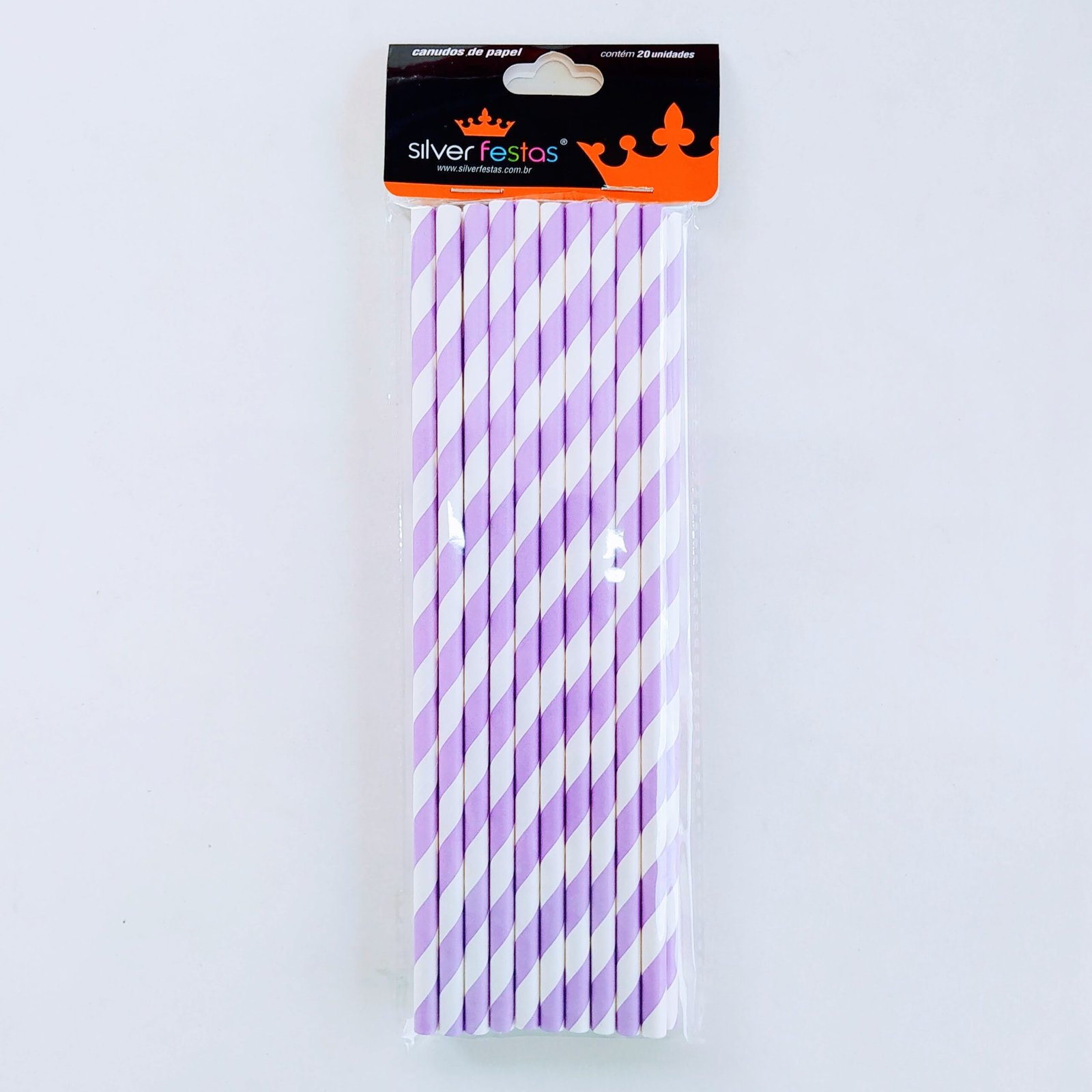 CANUDO PAPEL LISTRADO LILAS