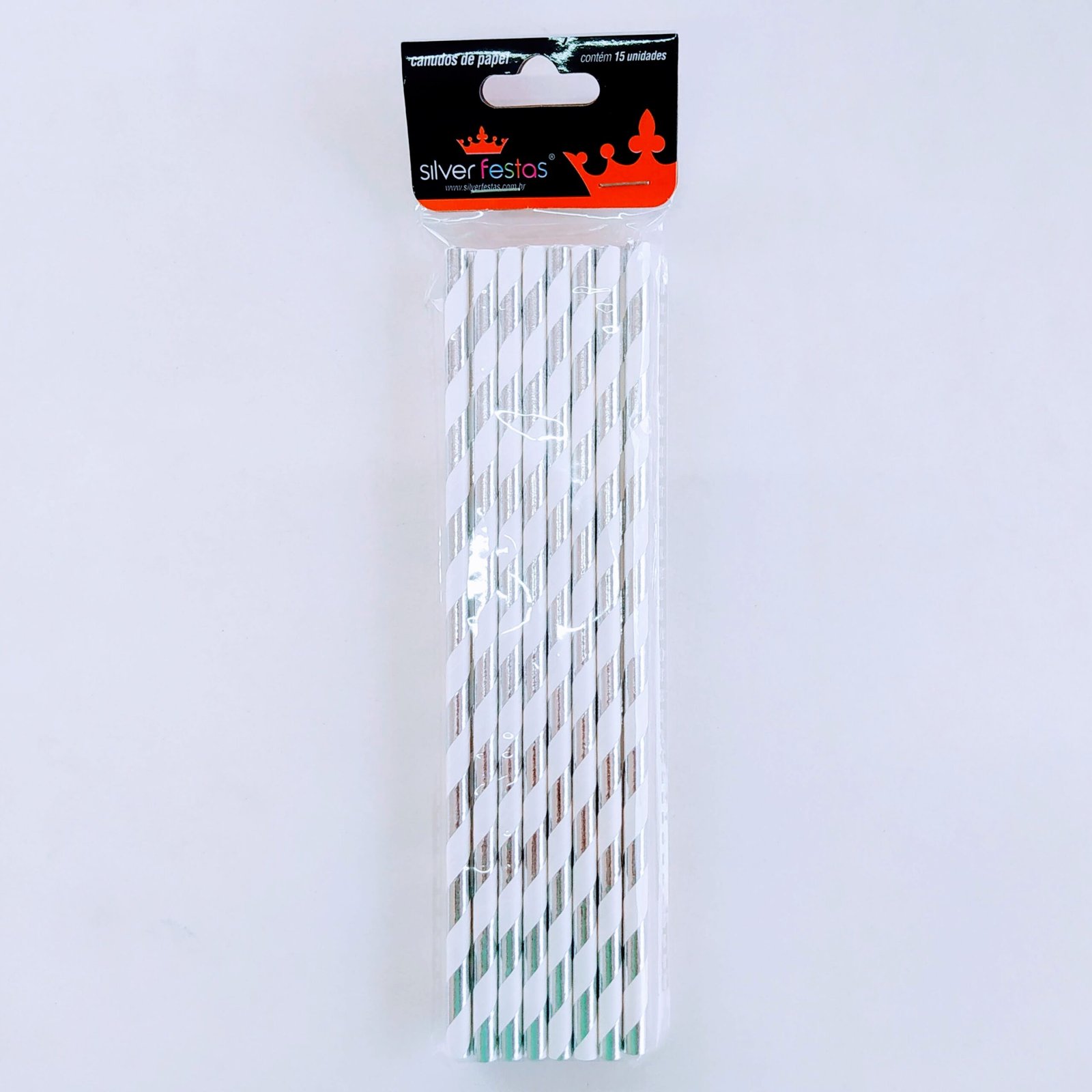 CANUDO PAPEL LISTRADO PRATEADO