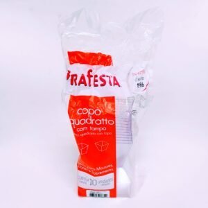 COPO QUADRATTO 150ML C/ TAMPA 30X10 – CRISTAL