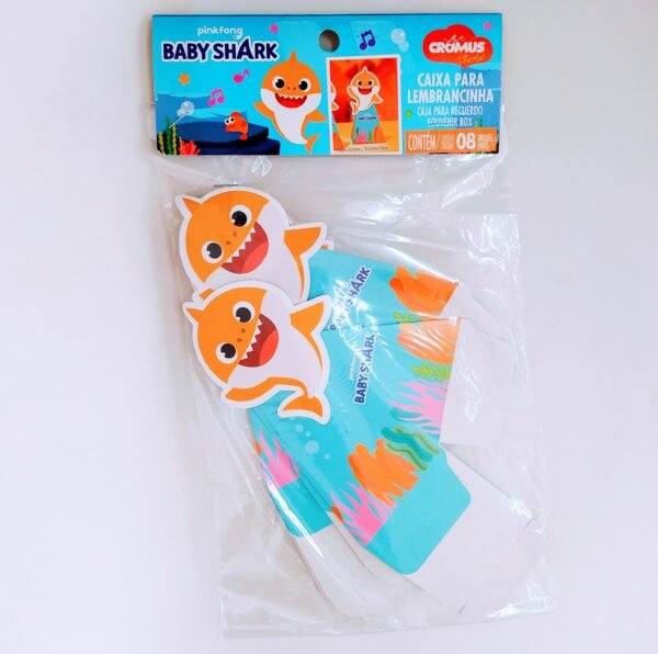 CAIXA CONE COM APLIQUE BABY SHARK