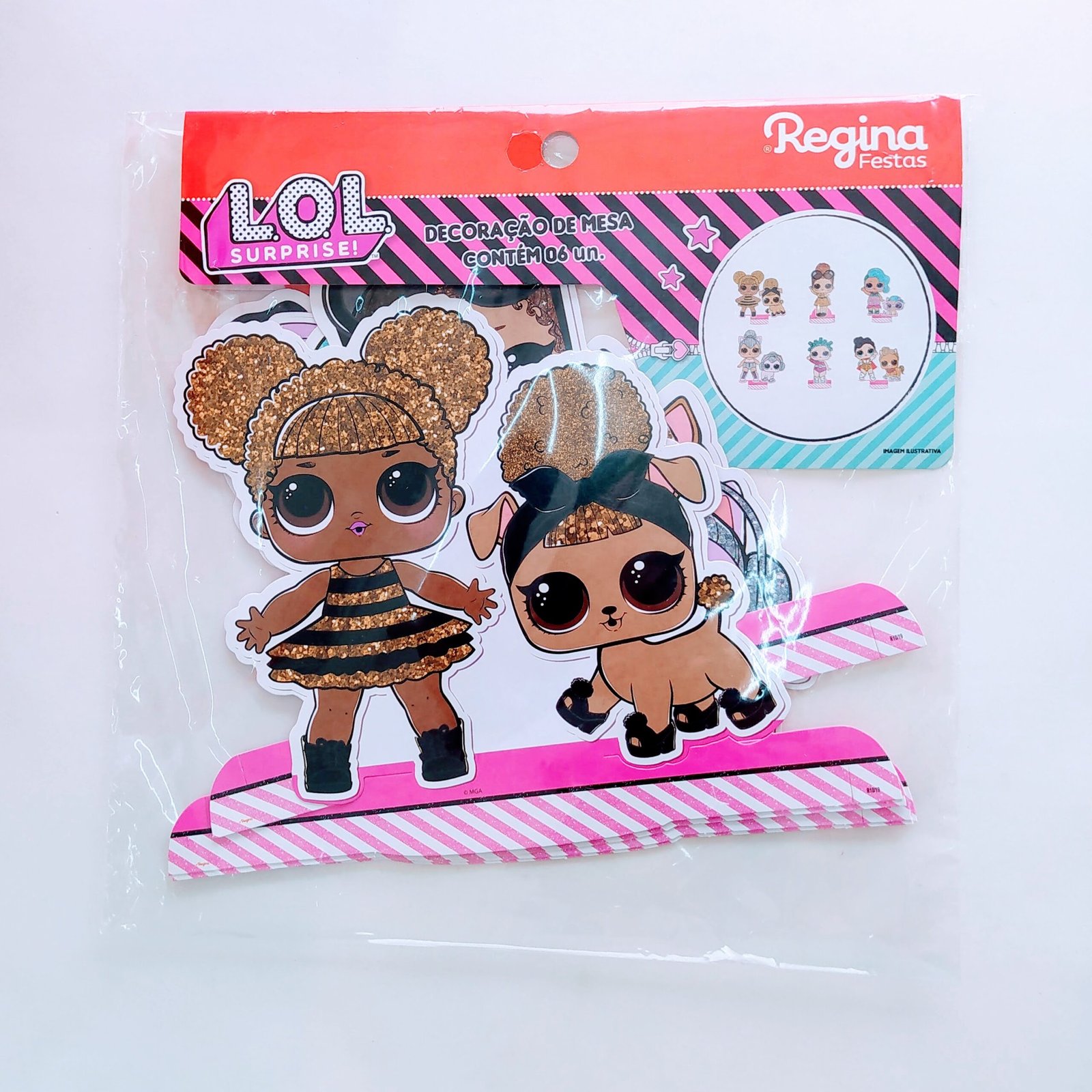 DECORAÇÃO DE MESA LOL SURPRISE 06 UN.