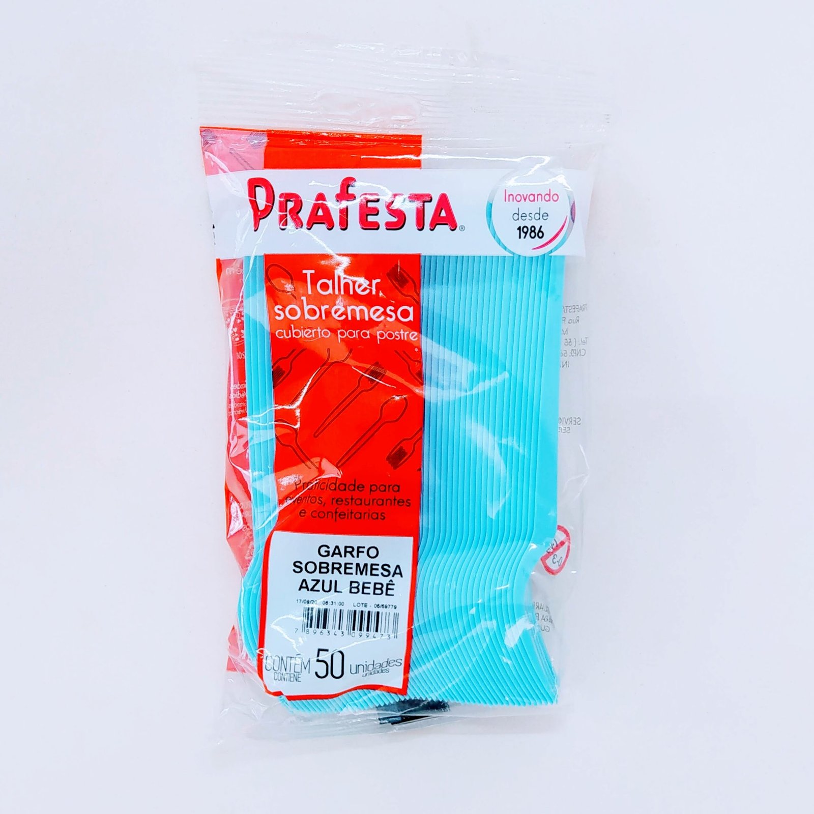 GARFO SOBREMESA 20X50 AZUL BEBÊ