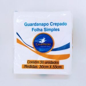 GUARDANAPO CREP 30X33 BRANCO