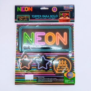 TOPPER PARA BOLO NEON