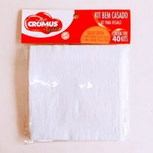 BEM CASADO PAPEL CREPOM BRANCO 16X16