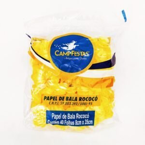 PAPEL DE BALA ROCOCÓ AMARELO