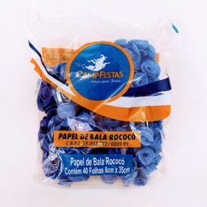 PAPEL DE BALA ROCOCÓ AZUL ESCURO