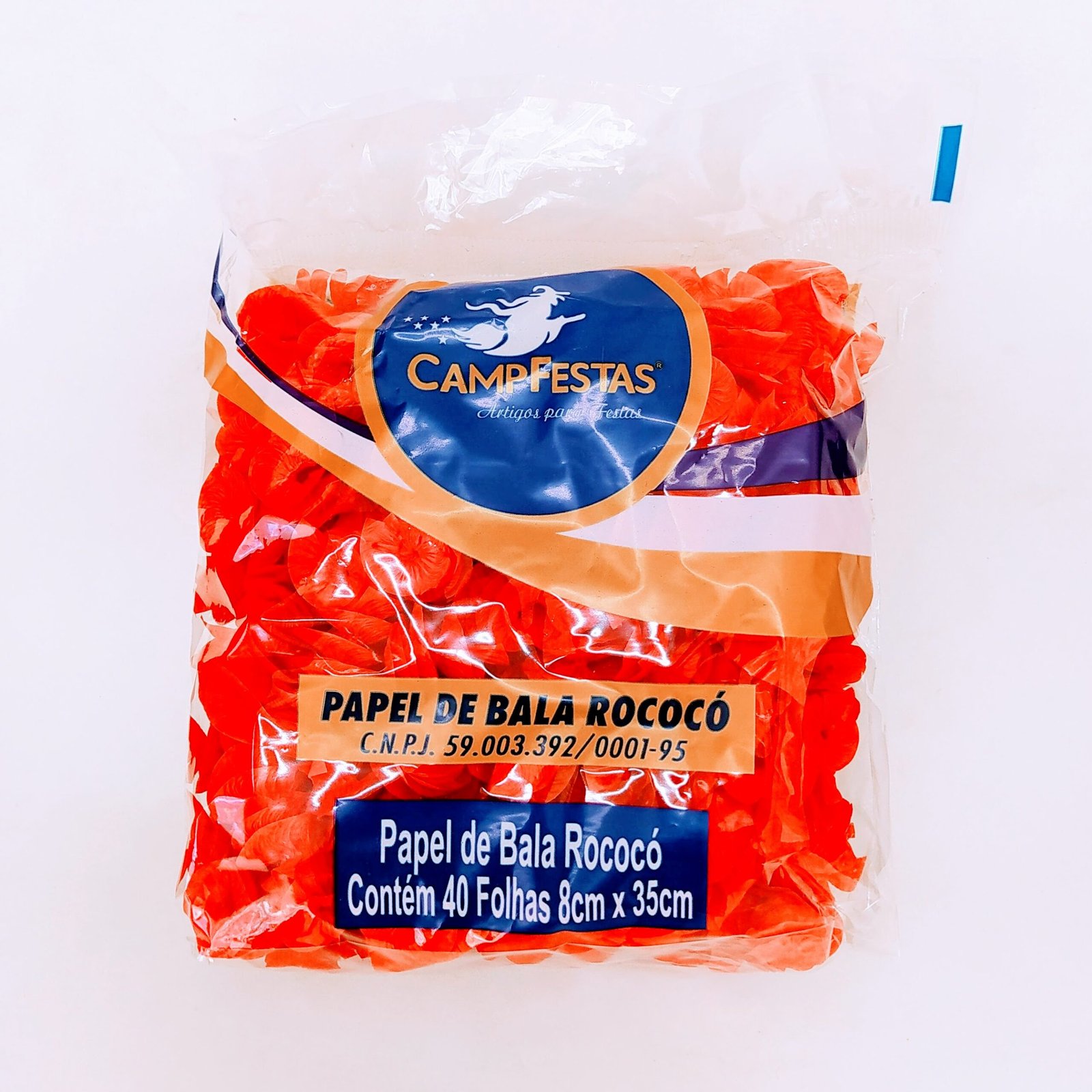 PAPEL DE BALA ROCOCÓ VERMELHO