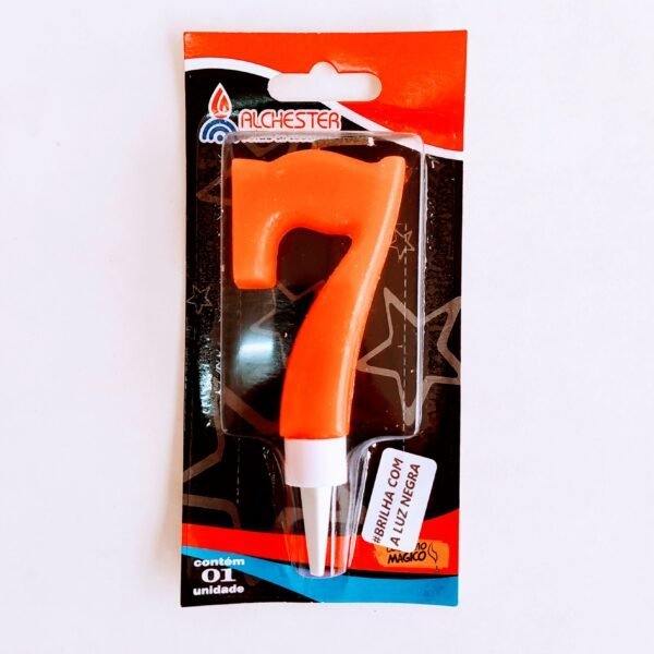 VELA LUXO NEON LARANJA 7