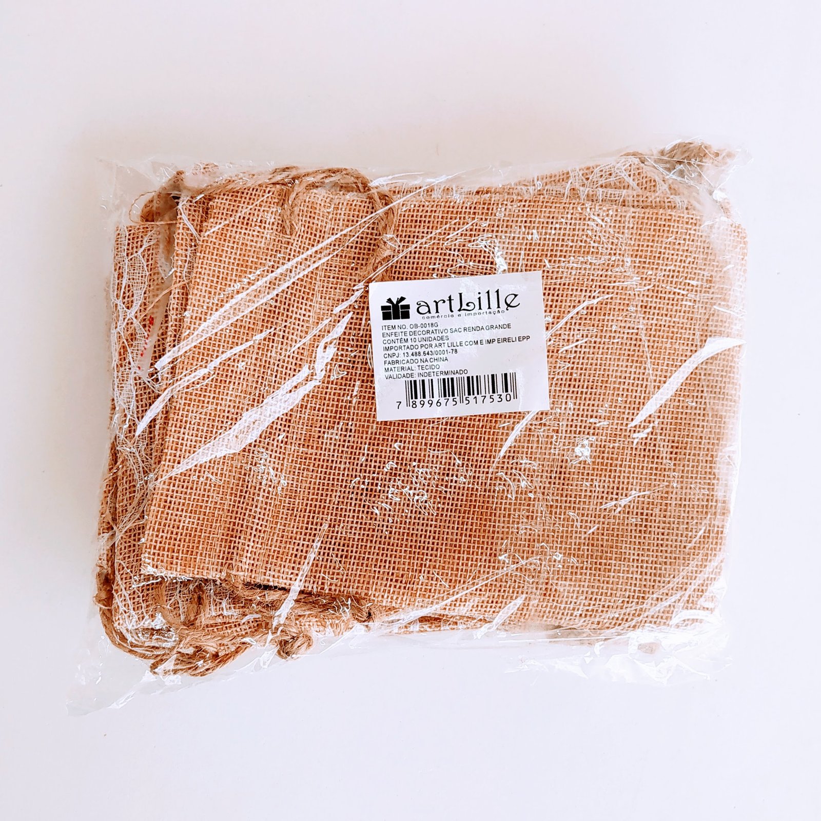 ENFEITE PLASTICO SAC 10X15 CM C/10 OB-0017M
