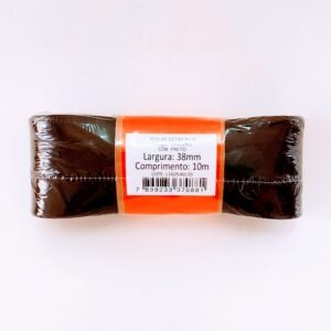 FITA CETIM LISO PRETO 38MMX10M