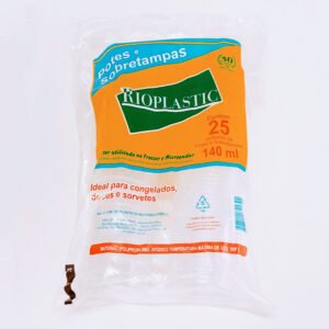 POTE REDONDO 140ML C/ TAMPA RIOPLASTIC