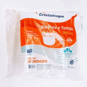 POTE REDONDO 1000ML C/ TAMPA CRISTALCOPO
