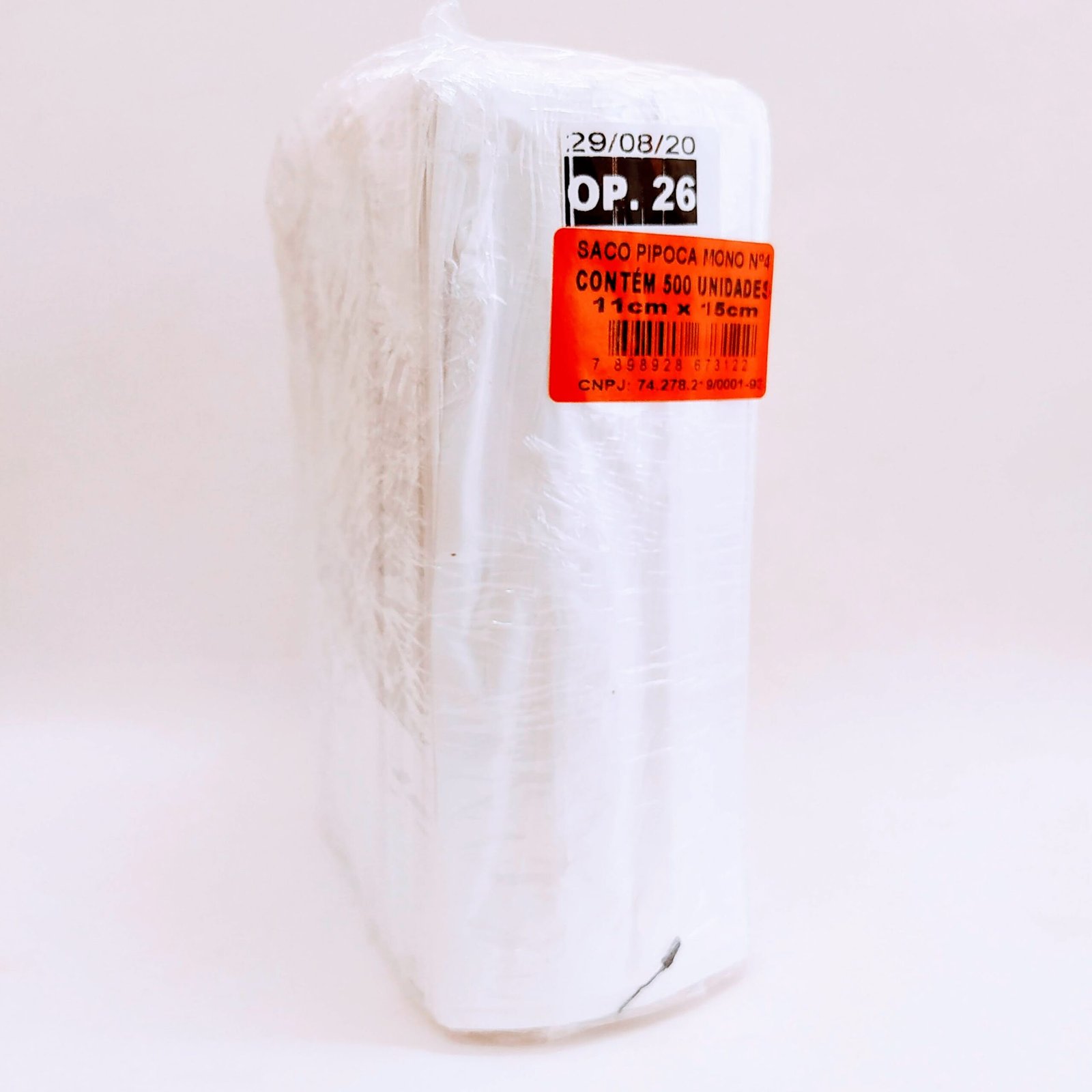 SACO PAPEL PIPOCA N4 500UN