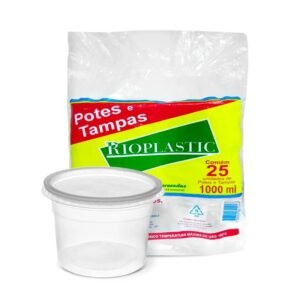 KIT 1000ML C/ TAMPA 25 UNIDADES