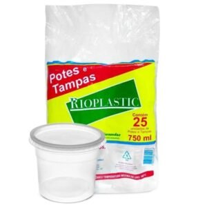 KIT 750ML C/ TAMPA 25 UNIDADES