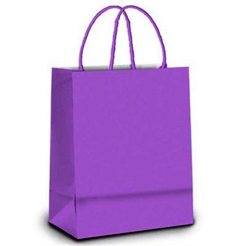 SACOLA KRAFT ROXO 13,5CM X 8CM X 16CM