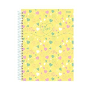 CADERNO ESPIRAL 1/4 CD 80F LOVE