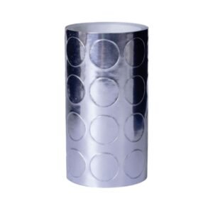 ETIQUETA ADESIVA BOLINHA PRATA C/500