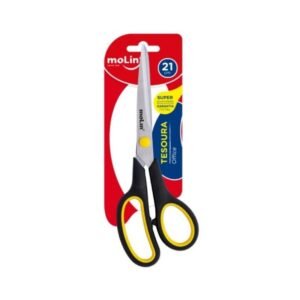 TESOURA OFFICE PRETA E AMARELA