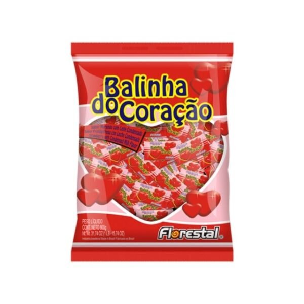 BALINHA CORAÇÃO MORANGO 500GR