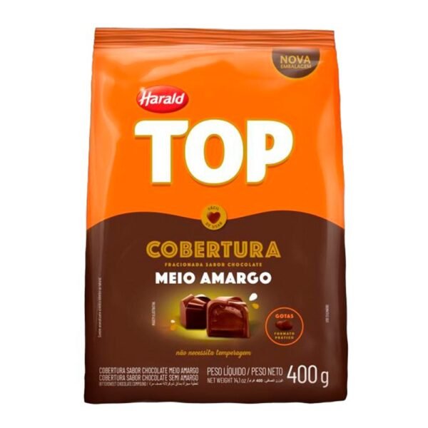 COBERTURA GOTAS MEIO AMARGO TOP 400G