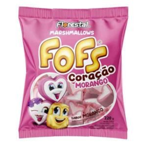 FOFS MARSHMALLOWS CORAÇÃO MORANGO 220GR