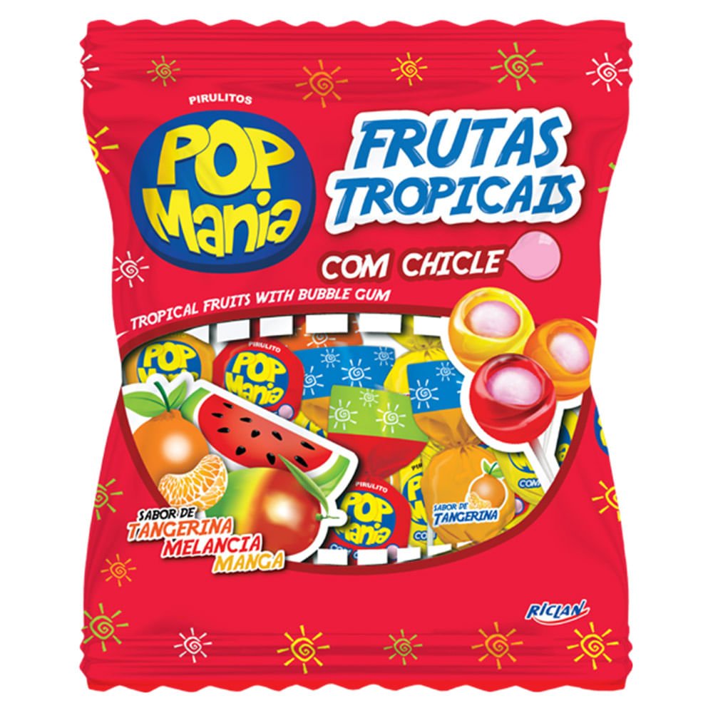 PIRULITO POP MANIA FRUTAS TROPICAIS 12G