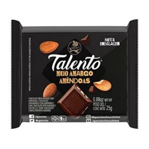 TALENTO MEIO AMARGO AMÊNDOAS 25GR