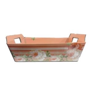 BANDEJA VINTAGE ROSE BLOOM 32CMX23CMX10CM PINK/PRATA